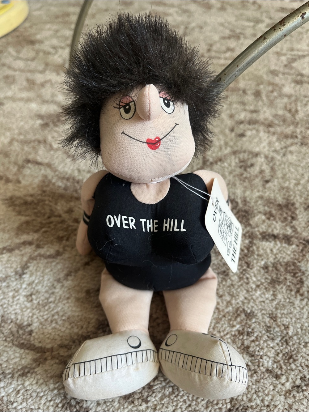 Russ 'Over The Hill' Black Plush Doll with Cream Skin and Black Hair